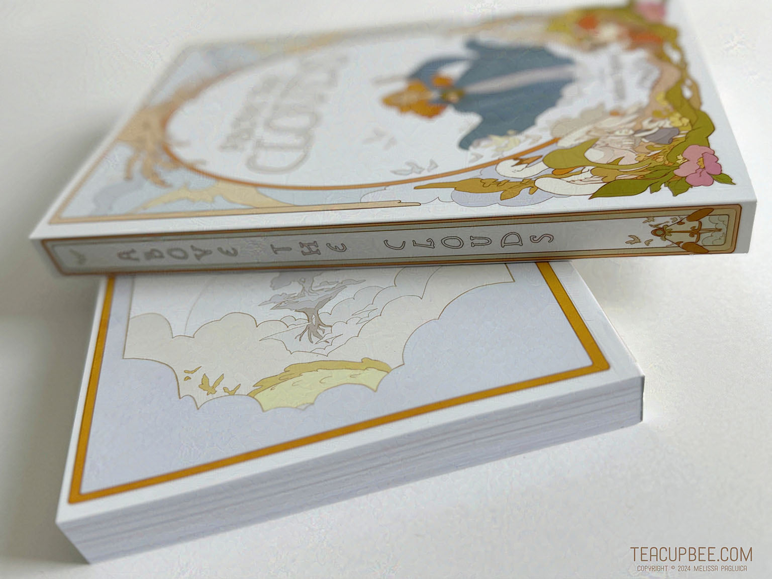Spine view of the paperback comic 